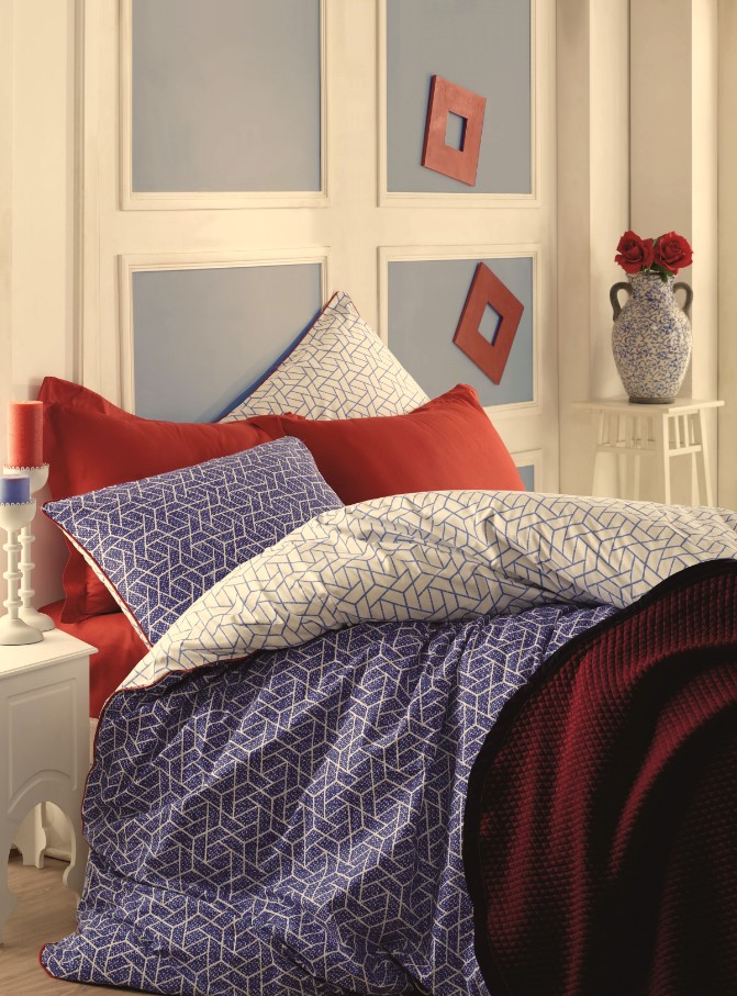 Pave Bordo - Minimal Series Yatak Ortusu Takimi